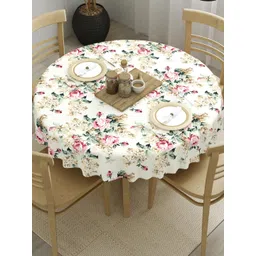 The Home Story Floral Printed 4 Seater Round Table Cover-picture-31