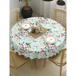 The Home Story Floral Printed 4 Seater Round Table Cover-picture-39