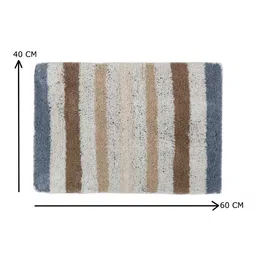 the home talk Beige Cotton Anti Skid Bath Mat 16X24 Inches image 3