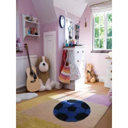 THE HOME TALK Blue & Black 1400 GSM Cotton Bath Rugs-picture-35