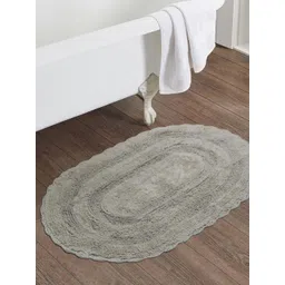 THE HOME TALK Grey Cotton Anti Skid Bath Rugs-picture-18