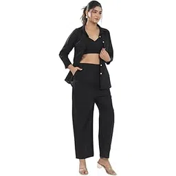 the house of rajpadmini Women's Premium 3-Piece Linen Co-ord Set-picture-11