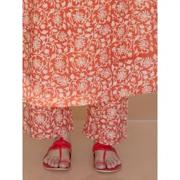 The Indian Ethnic Co Red Cotton Straight Fit Printed Pants-picture-38