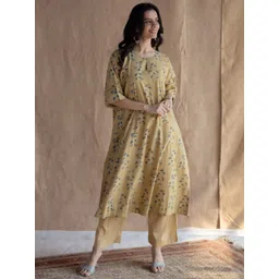 THE INDIAN ETHNIC CO Women Floral Print Straight Fit Cotton Salwar-picture-16