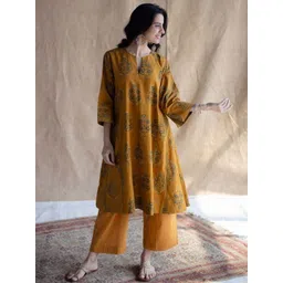 THE INDIAN ETHNIC CO Women Floral Print Straight Fit Cotton Salwar-picture-19