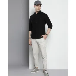 the indian garage co Regular Fit Shirt with Double Flap Pockets image 4