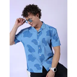 The Indian Garage Co Blue Abstract Printed Casual Shirt-picture-29