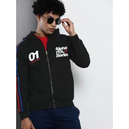 The Indian Garage Co Men Black Hooded Sweatshirt-image-31