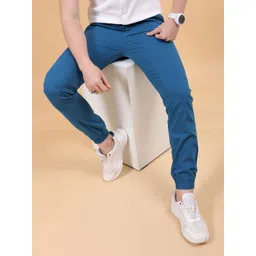 The Indian Garage Co Men Blue Solid Track Pant-picture-36