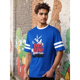 The Indian Garage Co Men Bugs Bunny Graphic Printed Round Neck Cotton Relaxed Fit T-shirt-picture-21