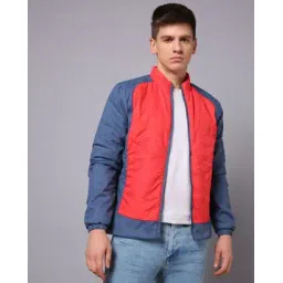 the indian garage co Men Colourblock Zip-Front Regular Fit Jacket-picture-28