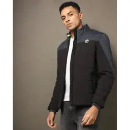 the indian garage co Men Colourblock Zip-Front Regular Fit Jacket-picture-32