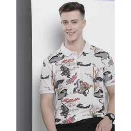 The Indian Garage Co Men Conversational Printed Polo Collar T-shirt-picture-28