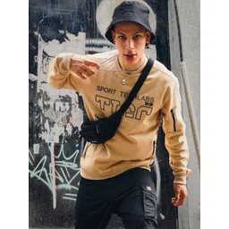 The Indian Garage Co Men Khaki Sweatshirt-picture-39