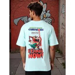 The Indian Garage Co Men Looney Tunes Graphic Printed Cotton Relaxed Fit T-shirt-picture-17