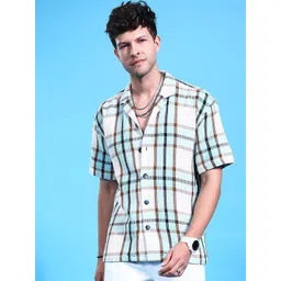The Indian Garage Co Men Opaque Checked Casual Shirt-image-33