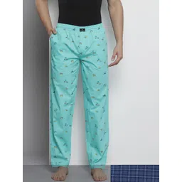 The Indian Garage Co Men Pack of 2 Cotton Printed Lounge Pants-picture-11