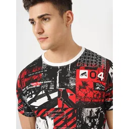 The Indian Garage Co Men Pack Of 2 Cotton Printed T-shirts image 4