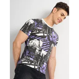 The Indian Garage Co Men Pack Of 2 Printed Round Neck T-shirts image 4