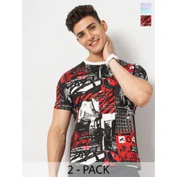 The Indian Garage Co Men Pack Of 2 Round Neck T-shirt-picture-16