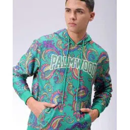 the indian garage co Men Paisley Print Regular Fit Hoodie-picture-25