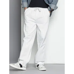 The Indian Garage Co Men Pleated Relaxed Fit Pure Cotton Jeans-picture-39