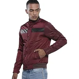 the indian garage co Men Polyester Standard Length Slim Fit Solid Bomber Jackets-picture-20