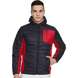 the indian garage co Men Polyester Standard Length Slim Fit Solid Puffer Jackets-picture-21