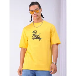 The Indian Garage Co Men Printed Applique Boxy T-shirt-picture-18