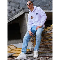 The Indian Garage Co Men Printed Hooded Sweatshirt-image-11