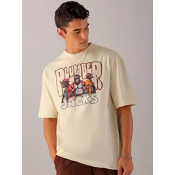 The Indian Garage Co Men Printed Pockets Boxy T-shirt-picture-37