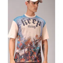 The Indian Garage Co Men Printed Pockets Boxy T-shirt-picture-36