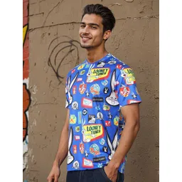 The Indian Garage Co Men Printed Pockets Slim Fit T-shirt-picture-40