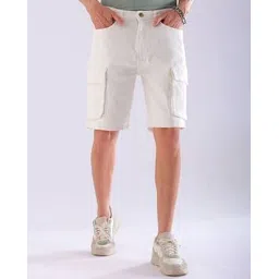 the indian garage co Men Regula Fit Cargo Shorts with Insert Pockets-picture-44
