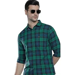 the indian garage co Men Regular Fit Checkered Full Sleeves Spread Collar Casual Shirt-picture-31
