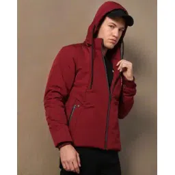 the indian garage co Men Regular Fit Hooded Jacket-picture-16