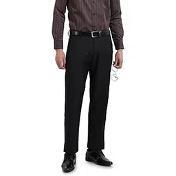 the indian garage co Men Regular Fit Self Design Formal Trousers-picture-27