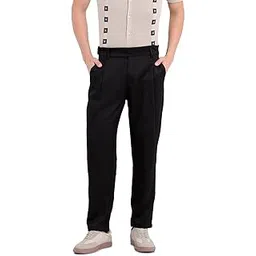 the indian garage co Men Regular Fit Solid Mid-Rise Gurkha Pants-picture-12