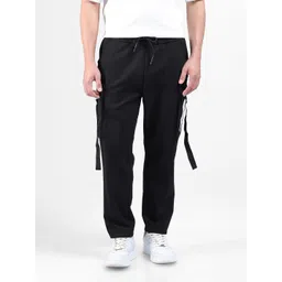 The Indian Garage Co Men Relaxed Tapered Fit Solid Street Cargo jogger-image-22