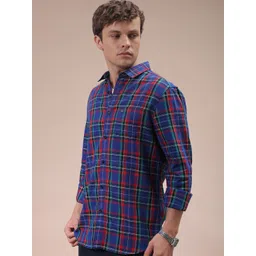 The Indian Garage Co Men Slim Fit Checked Casual Cotton Shirt image 5