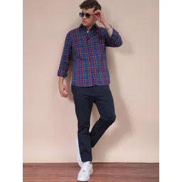 The Indian Garage Co Men Slim Fit Checked Casual Cotton Shirt image 2