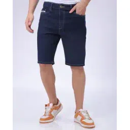 the indian garage co Men Slim Fit Denim Shorts-picture-12