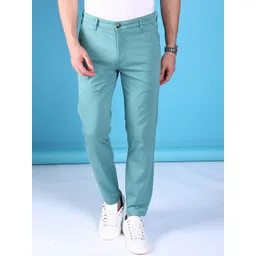 The Indian Garage Co Men Slim Fit Mid-Rise Cotton Chinos Trousers-image-29