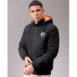 the indian garage co Men Slim Fit Reversible Puffer Jacket-picture-44