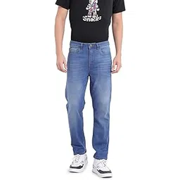 the indian garage co Men Slim Straight Fit Solid Mid-Rise Jeans-picture-45