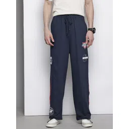 The Indian Garage Co Men Superhero Print Mid Rise Loose Fit Track Pants-picture-24