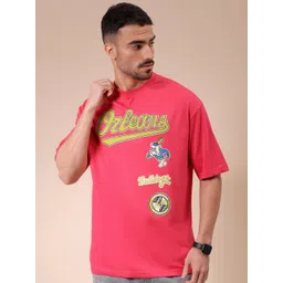 The Indian Garage Co Men Typography Printed Applique T-shirt-picture-31