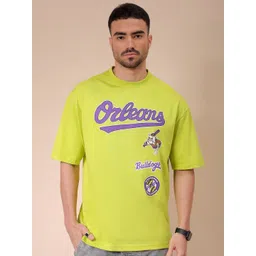 The Indian Garage Co Men Typography Printed Applique T-shirt-picture-32