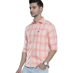 the indian garage co Men's Cotton Regular Fit Checkered Full Sleeves Spread Collar Casual Shirt-picture-30