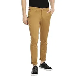 the indian garage co Men's Regular Casual Pants (CHINO01B_Khaki 30)-picture-43